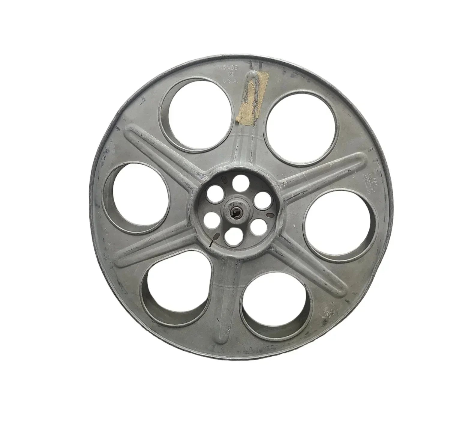 RARE Vintage Goldberg Brothers 15" Aluminum 35 mm Film Reel Warner Theater