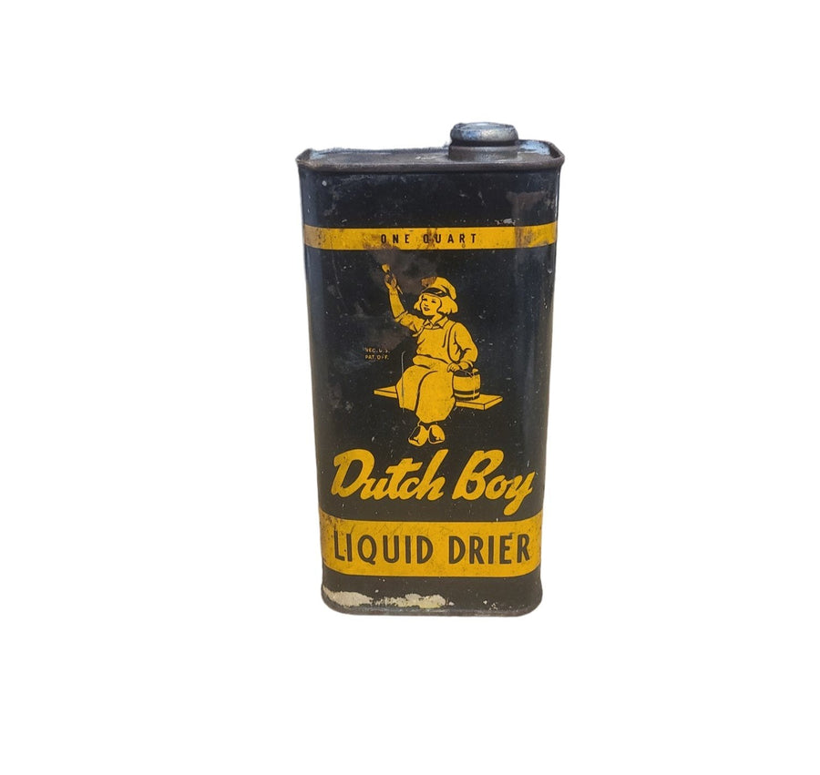 Vintage Dutch Boy Liquid Drier One Quart Rectangle Can National Lead Company