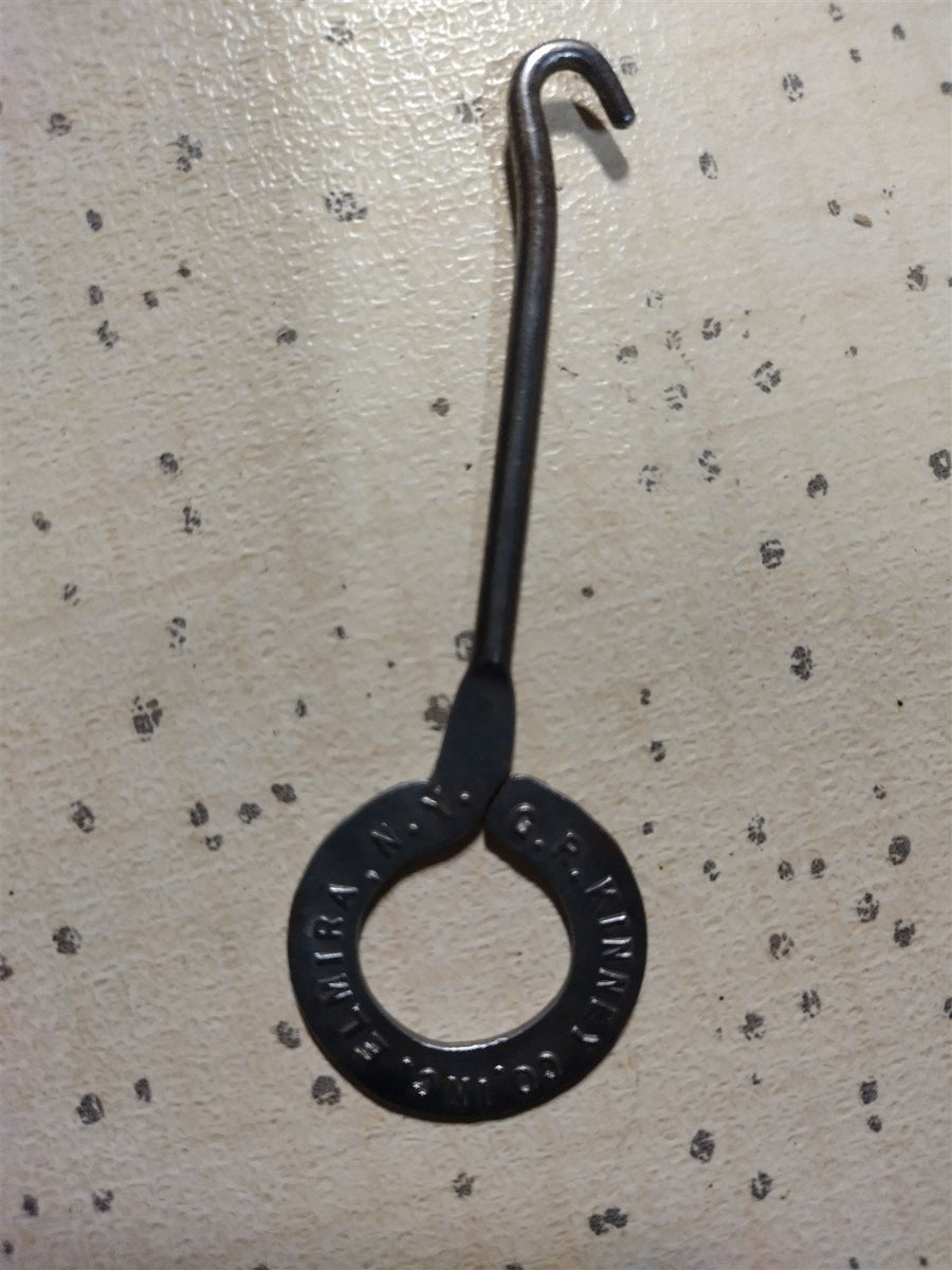 Vintage Metal Silver Shoe Button Hook Circular G.R. Kinney Co. Inc. By Elmira NY