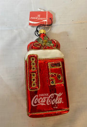 1996 Christmas Kurt Adler Coke Brand Polonaise Ornament Coca Cola Machine w Tag