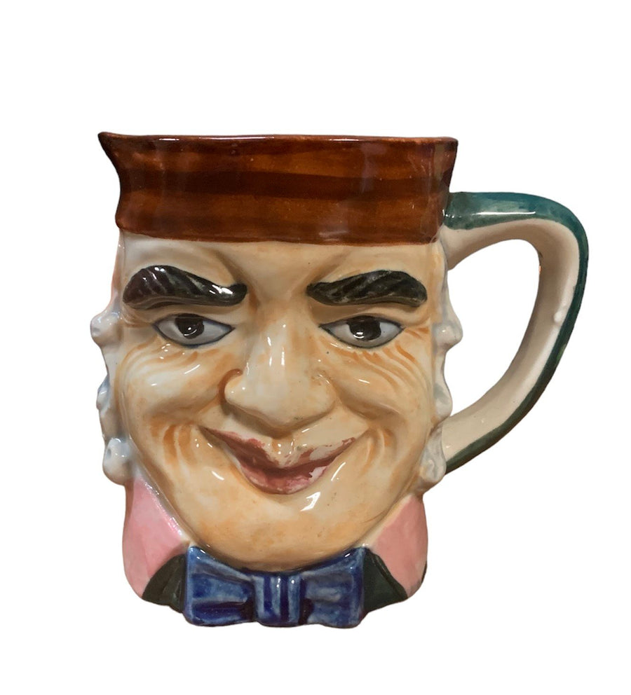 Vintage 1950s Porcelain Toby Mug Old Colonial Era Man Face Occupied Japan