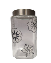 Antique Vintage Whimsical Glass Hand Painted Canisters Set of 4