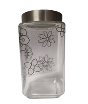Antique Vintage Whimsical Glass Hand Painted Canisters Set of 4