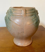 Vintage 7" Nelson McCoy Matte Glaze Leaves Brown Leaves and Berries Planter Vase