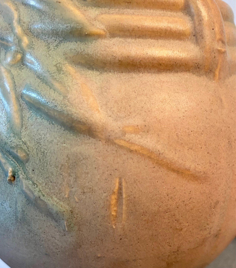 Vintage 7" Nelson McCoy Matte Glaze Leaves Brown Leaves and Berries Planter Vase