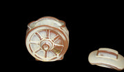 Vintage Antique Frankoma Wagon Wheel Pottery Teapot Sugar Creamer Trivet 6-pc