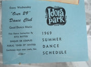Idora Park 11X14 Collage Popcorn Box Dance Card Wildcat Tickets Youngstown Ohio