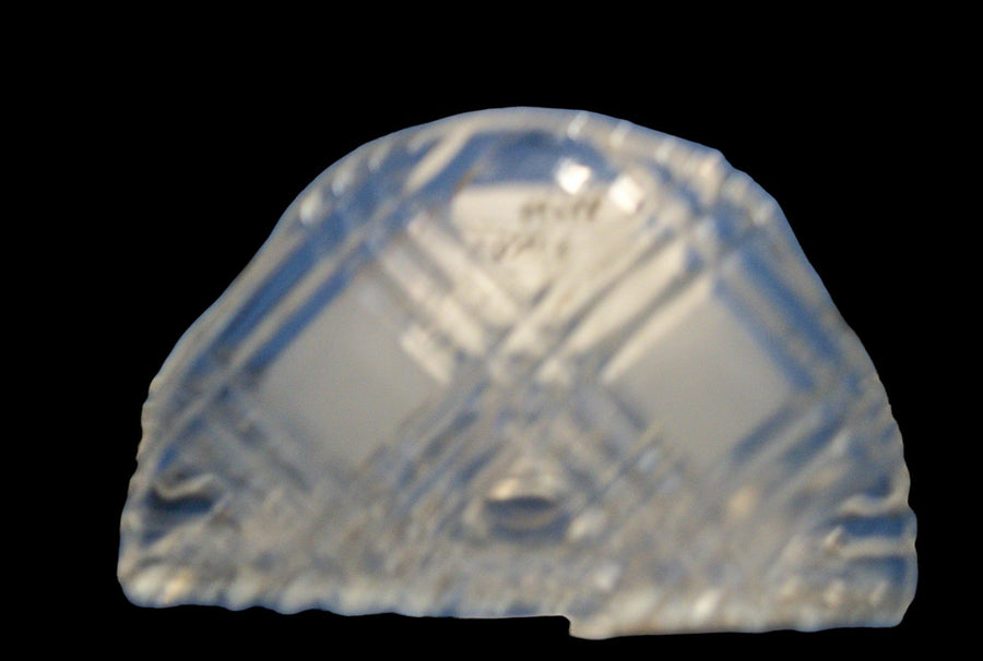 Vintage Antique Crystal Napkin Holder Rounded Edges