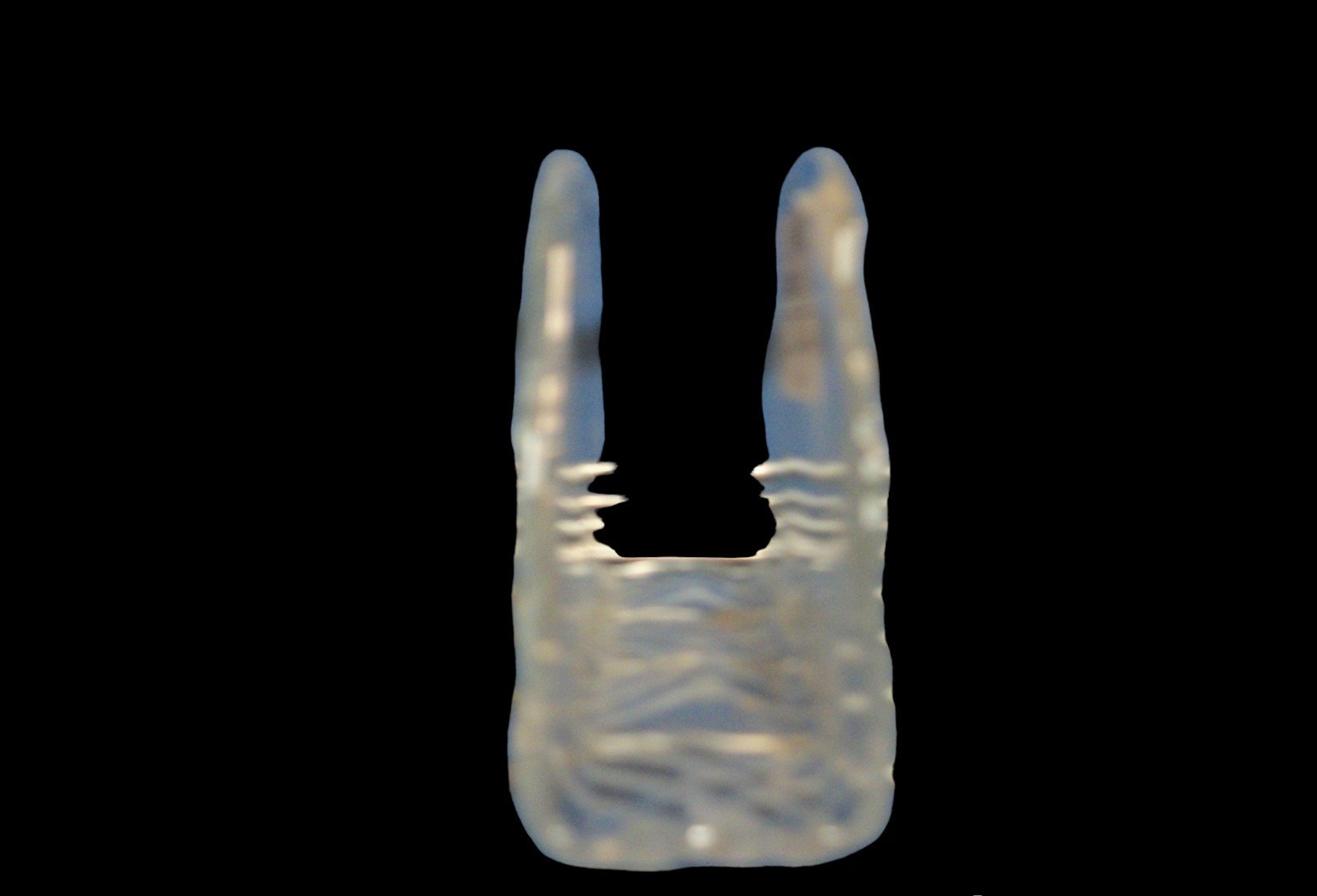 Vintage Antique Crystal Napkin Holder Rounded Edges