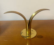 MCM Vintage Brass Candlestick Holder Lily Ystad Metal By Ivar Alenius Bjork