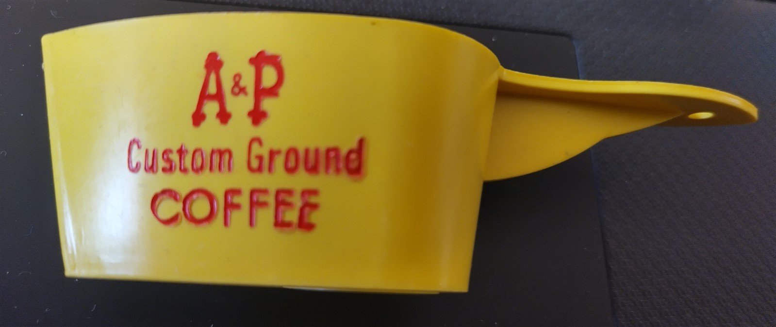 Vintage A&P Custom Yellow Coffee Cup and Gray Gustav Paul Trowel Letter Opener