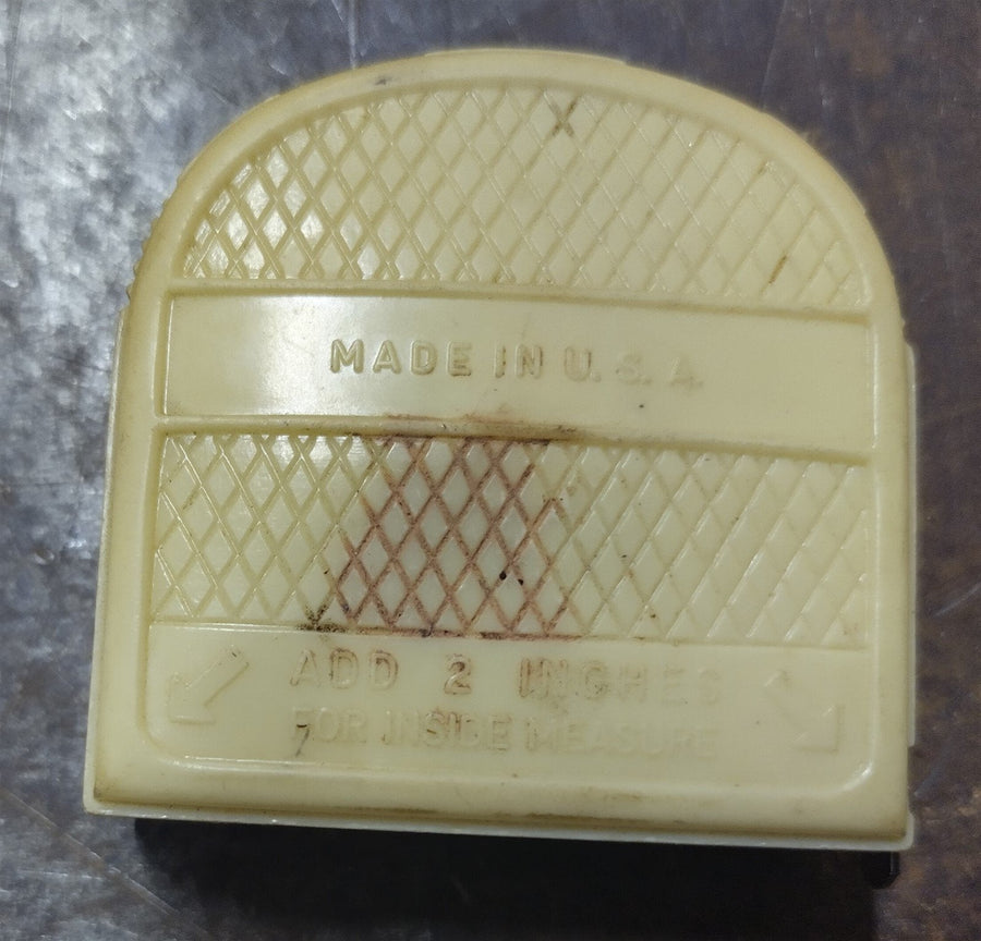 Vintage The Evans Envelope & Tac Company Yellow Rare White Tape Measure 72Inches