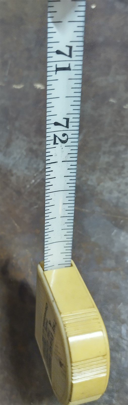 Vintage The Evans Envelope & Tac Company Yellow Rare White Tape Measure 72Inches