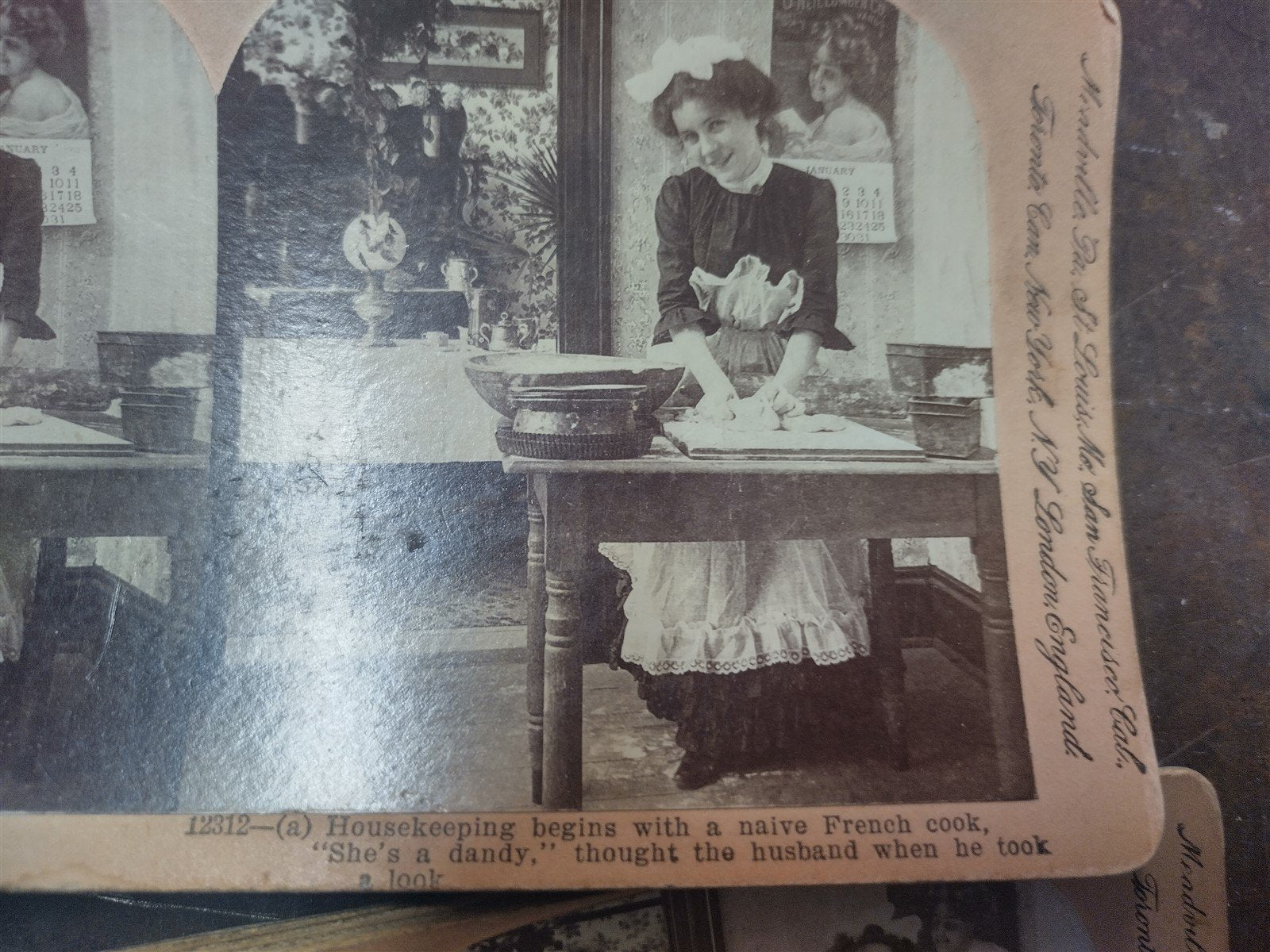 Vintage Antique Victorian Set of 12 Complete Card Story Set "Cheating Husband"