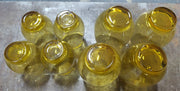 Vintage Set of 8 Golden Amber Mid Century Modern Libbey Glasses 4 Small 4 Large