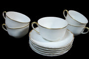 Vintage Antique H&Co Heinrich Bavaria Empress 5 Cups & Saucers