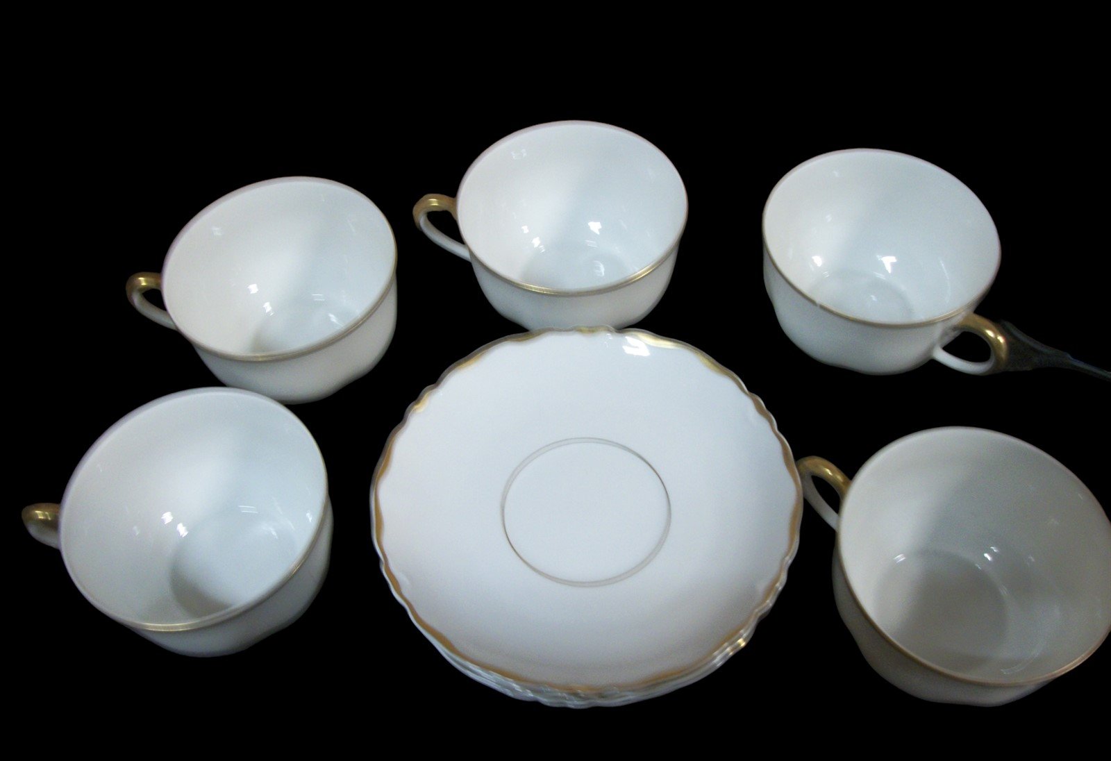 Vintage Antique H&Co Heinrich Bavaria Empress 5 Cups & Saucers
