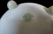 Vintage Antique Hand Painted Nippon Porcelain Footed Bowl w/ Ladle