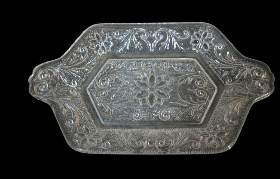 Vintage Antique Depression Glass Indiana Glass Sandwich Pattern Candy Dish