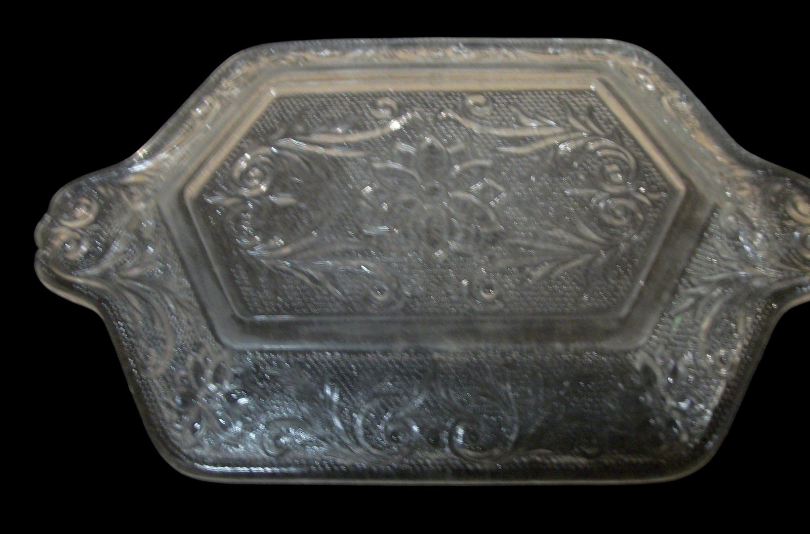 Vintage Antique Depression Glass Indiana Glass Sandwich Pattern Candy Dish