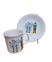 Fiesta Homer Laughlin 12 Days Of Christmas Cup And Saucer Eleven Pipers Piping