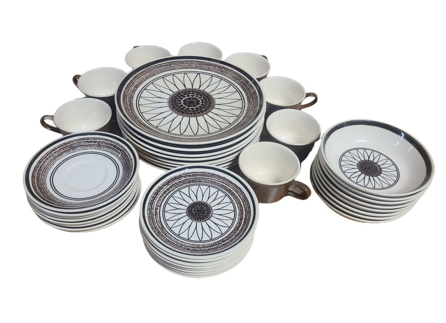 Vintage Dinnerware Set 40 Pcs Royal China Cavalier Ironstone Casa Del Sol USA