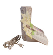 Vintage Hand Painted Open Book Religious Lamp Nativity Scene Atlantic Mold 1970s