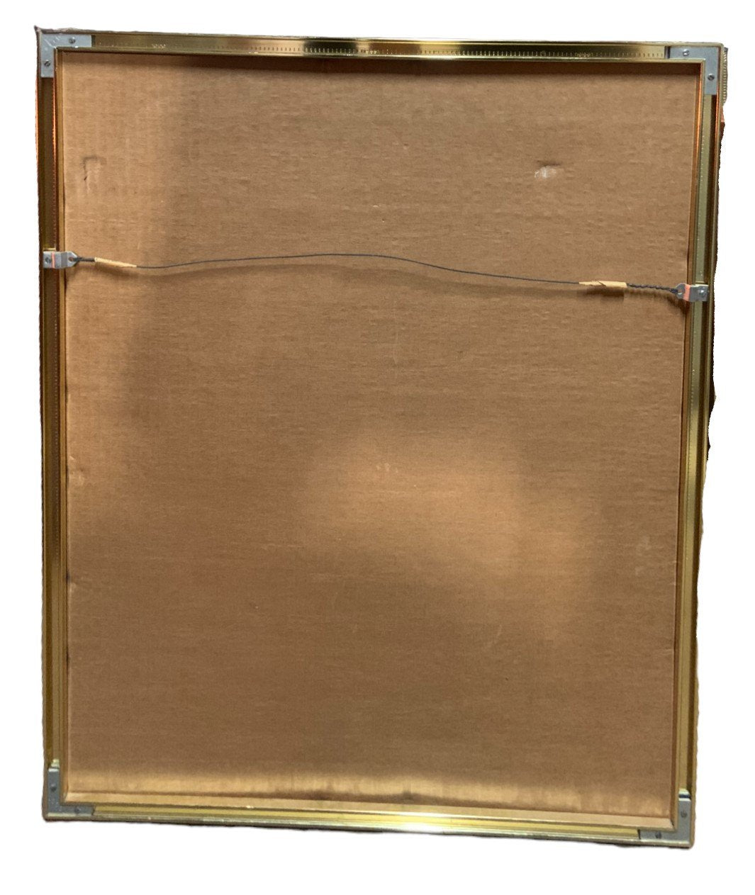 Vintage Folk Block Print Clowns Jesters Red Blue Gold Frame Unknown Artist