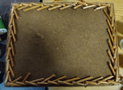 Vintage Lot of 40 Spools of Talon Coats & Clarks Thread and Handwoven Basket