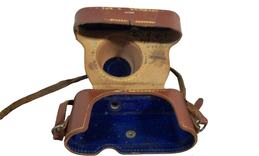 Vintage Antique Argus C-Four Rangefinder Camera w/ Leather Case & Instructions