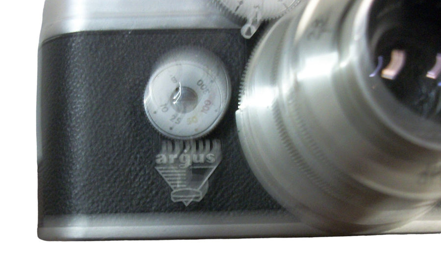 Vintage Antique Argus C-Four Rangefinder Camera w/ Leather Case & Instructions