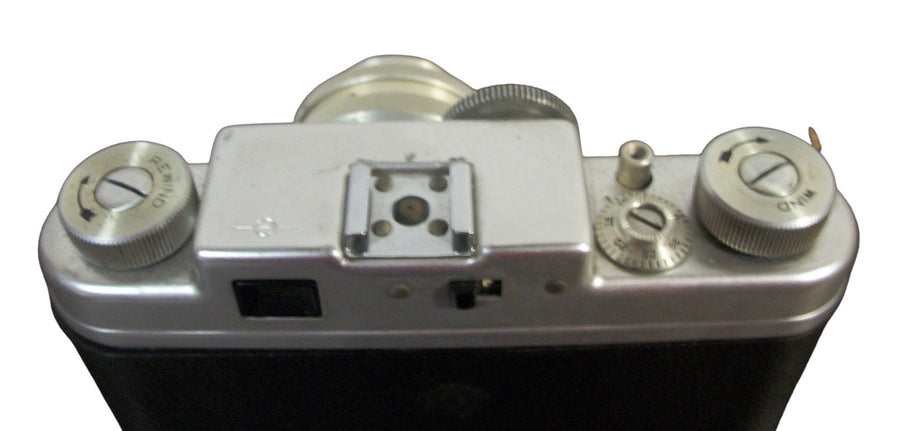 Vintage Antique Argus C-Four Rangefinder Camera w/ Leather Case & Instructions