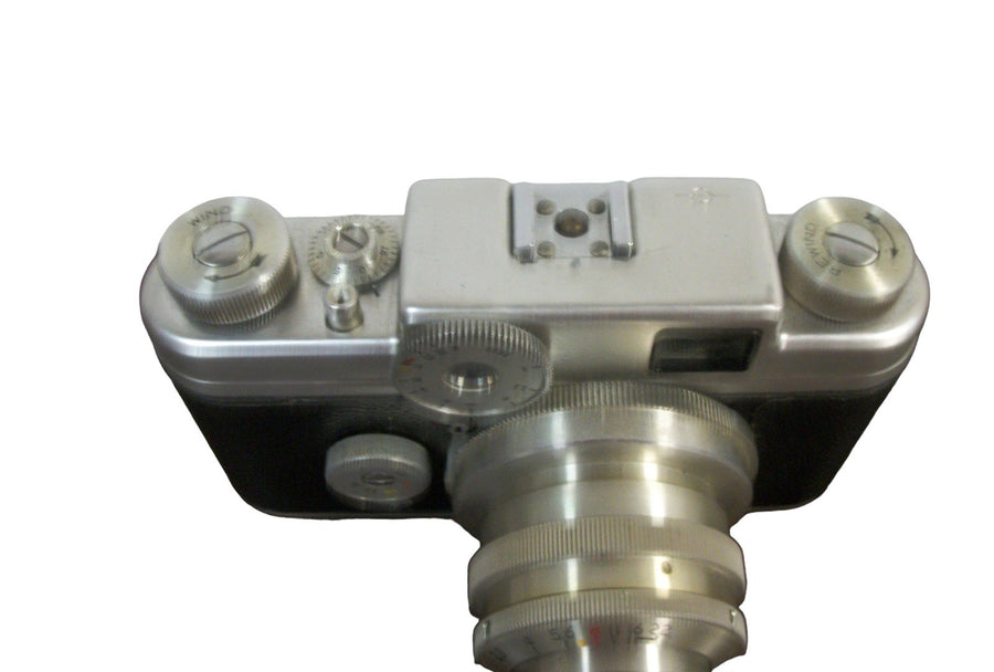 Vintage Antique Argus C-Four Rangefinder Camera w/ Leather Case & Instructions