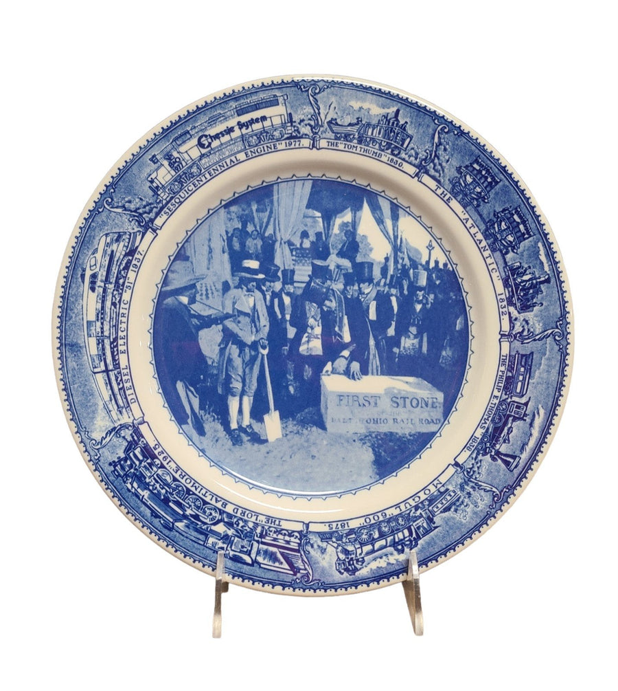 Vtg Baltimore Ohio Railroad Shenango China Centenary Sesquicentennial Platter