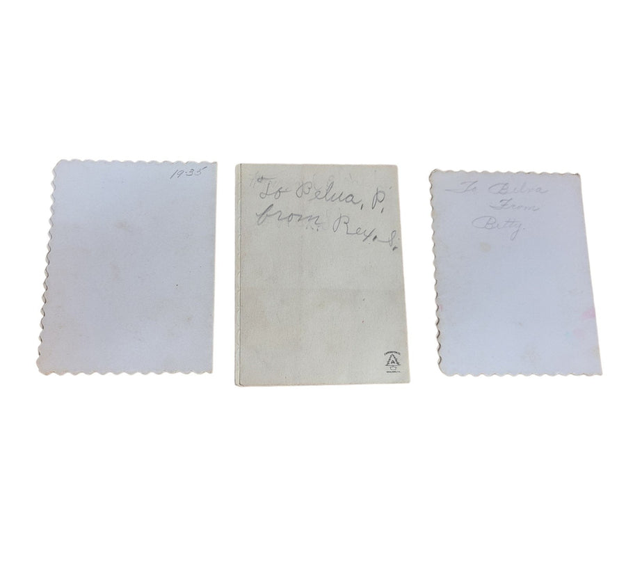 Antique Valentines Day Cards Set of Three 1930s Once Loved Signed Romantic Cute