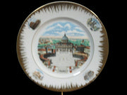 Vintage Antique St. Peters Basilica Vatican City Rome Italy Plate 1960s