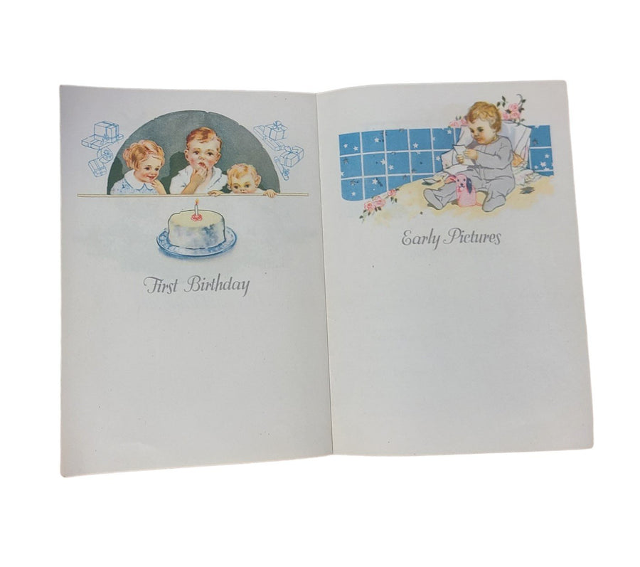 Antique Baby Days Booklet Milestone Book First Memories 1940s Once Loved Used