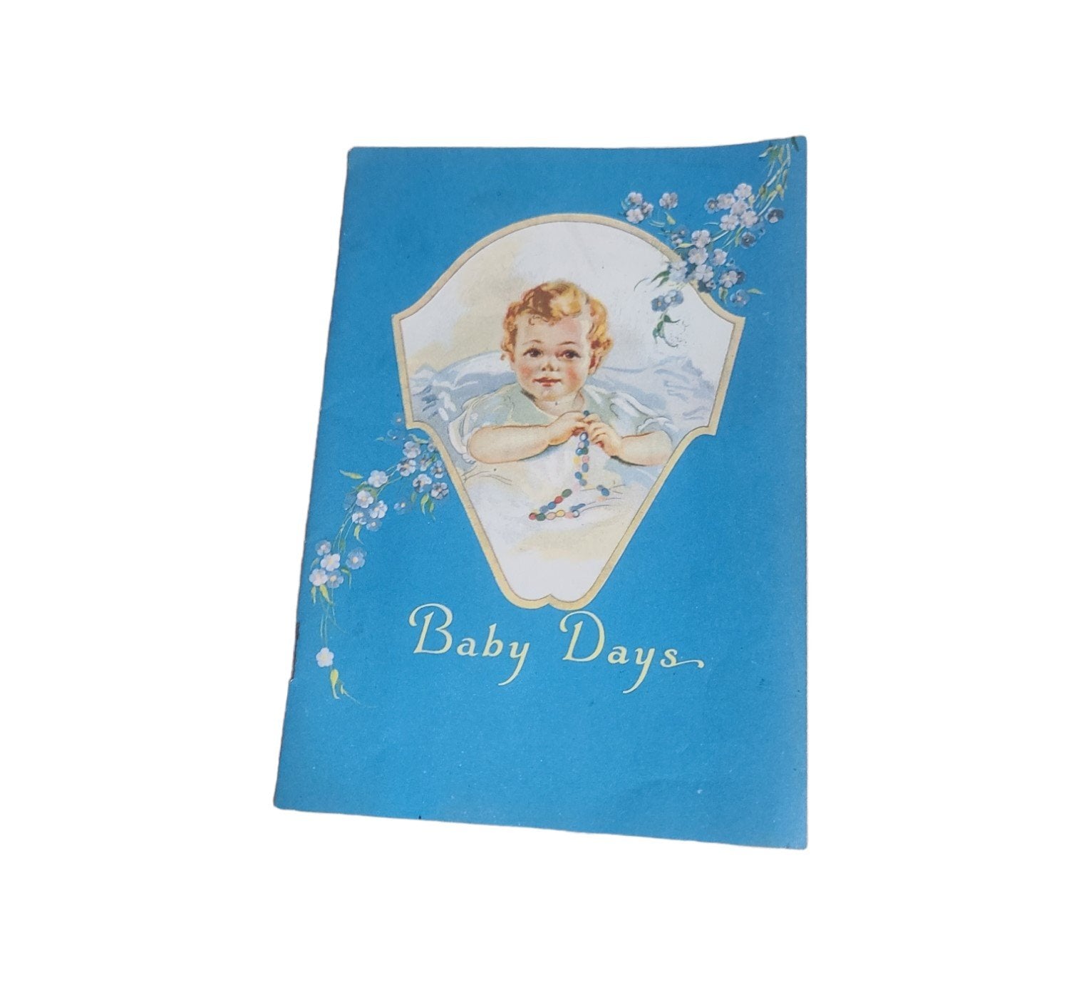 Antique Baby Days Booklet Milestone Book First Memories 1940s Once Loved Used