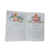 Antique Baby Days Booklet Milestone Book First Memories 1940s Once Loved Used