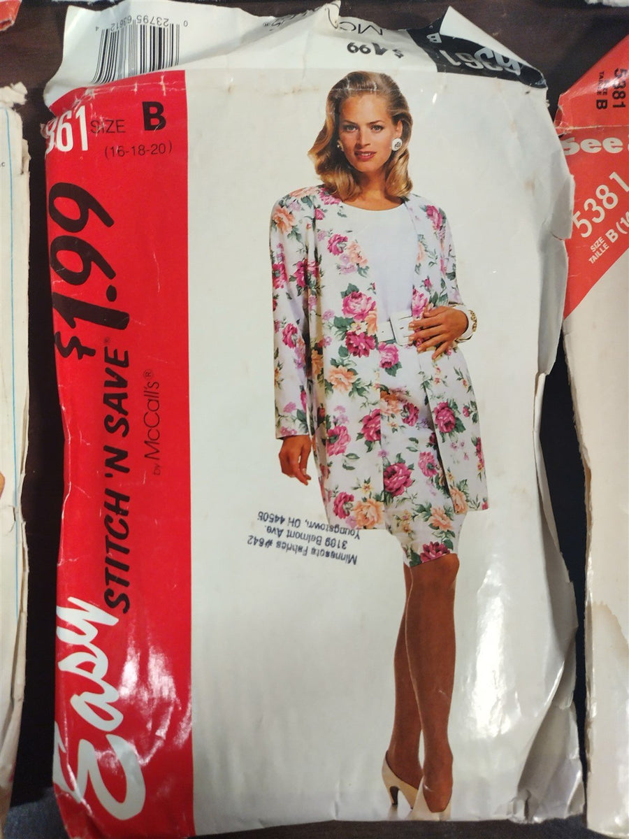 Vintage Set of 6 Different Sewing Patterns McCall's Butterick Simplicity