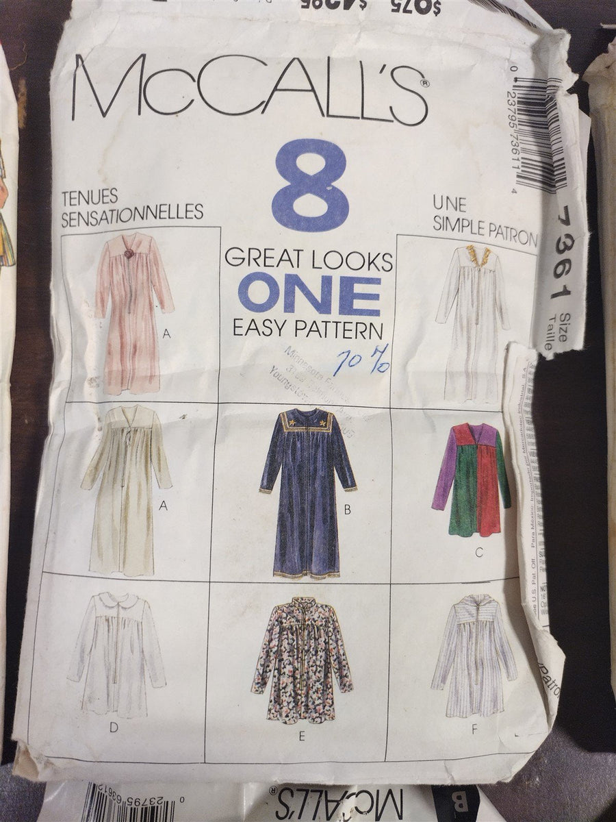 Vintage Set of 6 Different Sewing Patterns McCall's Butterick Simplicity