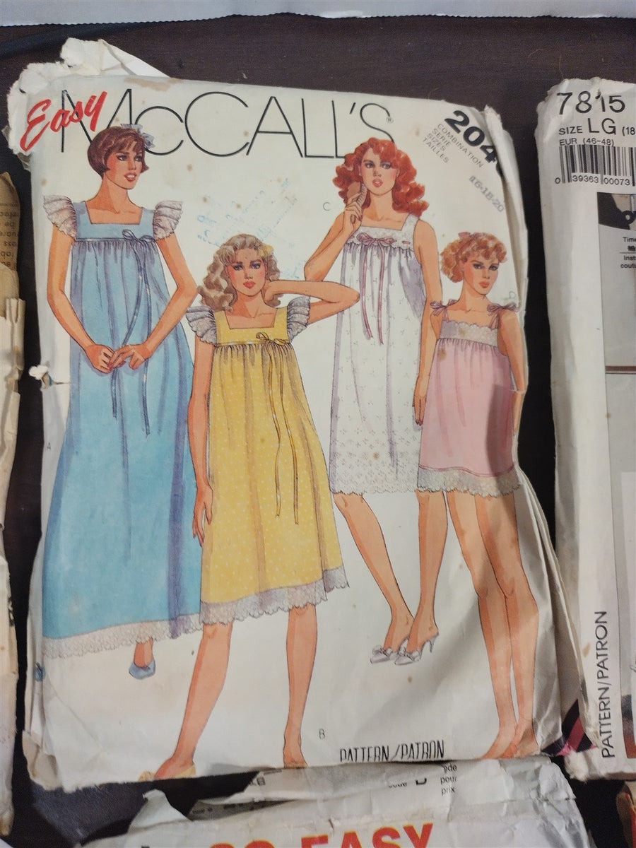 Vintage Set of 6 Sewing Patterns