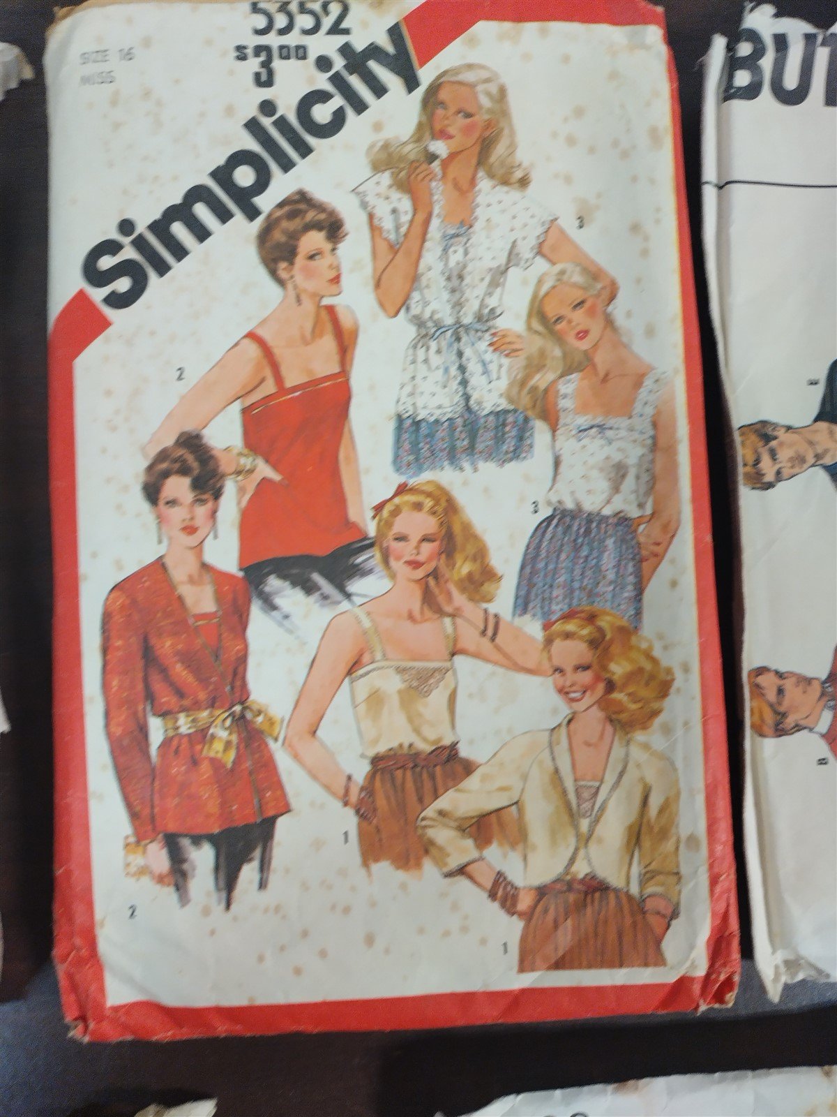Vintage Set of 6 Sewing Patterns Men and Woman's Clothing McCall's Simplicity