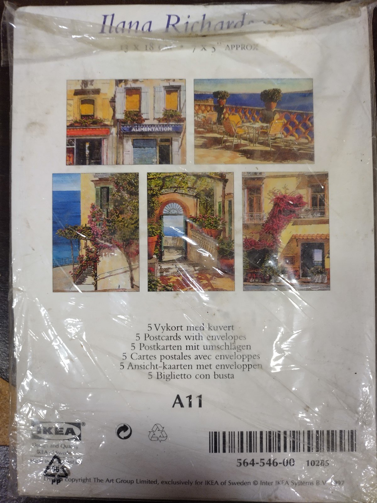 Vintage Ilana Richardson Set of 5 Limited Edition Artcards Postcards A11 Ikea