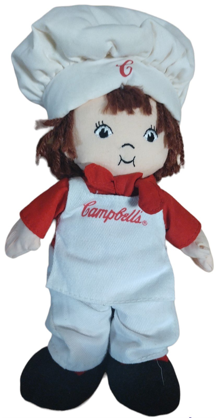 Vintage Set of 4 Different Campbell Kids Soup Plush Dolls Chef & Alphabet Soup