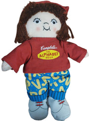 Vintage Set of 4 Different Campbell Kids Soup Plush Dolls Chef & Alphabet Soup