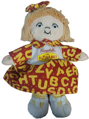 Vintage Set of 4 Different Campbell Kids Soup Plush Dolls Chef & Alphabet Soup