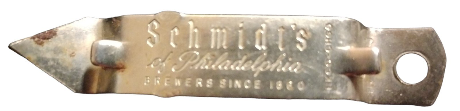 Vintage Brentwood and Schmidt's Set of 2 Different Metal Beer Bottle Openers