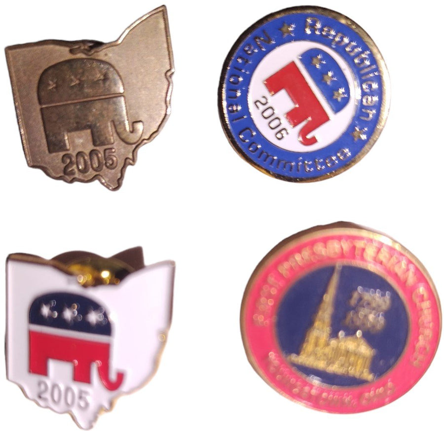 Vintage Set of 8 Different Ohio and Mike DeWine Republican Political Party Pins