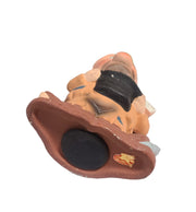 Vintage Retirement Fund Coin Bank Bald Hobo Beggar Rossini Japan 1960s